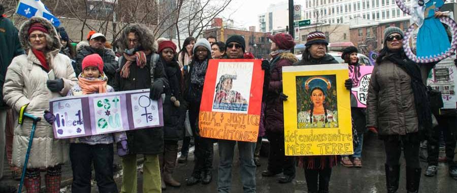 Activists and ecofeminists march in solidarity with Indigenous women and girls.