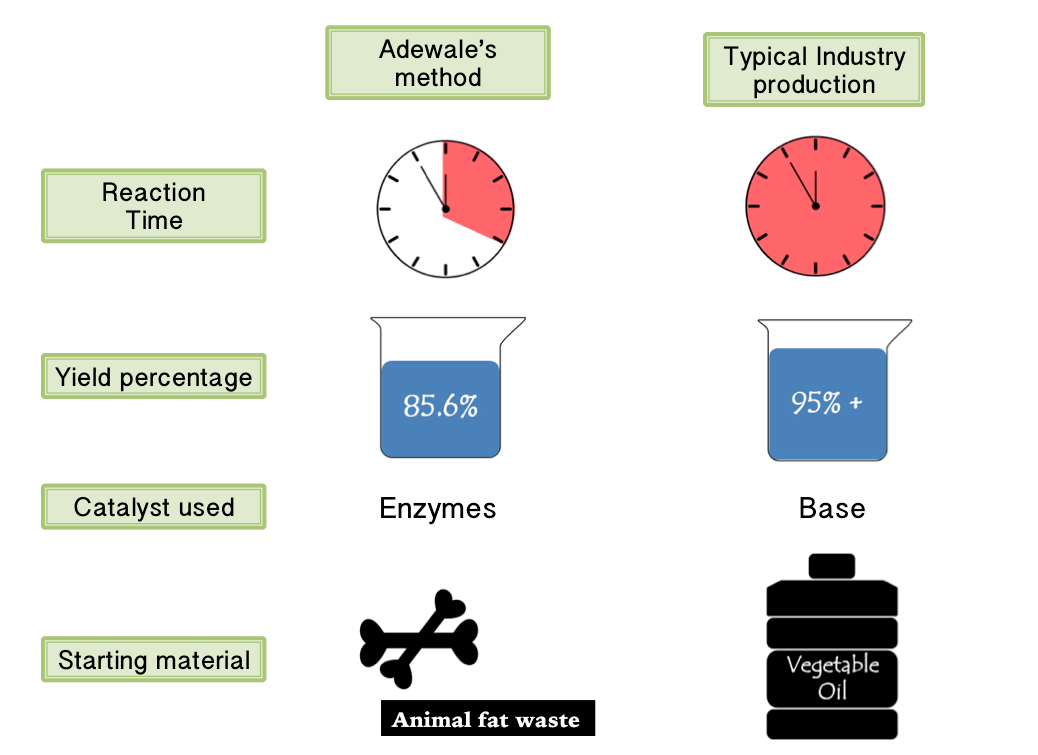 Peter Adewale's method has its advantages, but it must be refined before it can be used for industrial purposes.