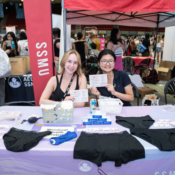 Coordinator Alina (left) with Commissioner Momoka Takami (right), courtesy of SSMU Menstrual Health Project